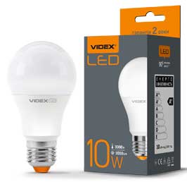  VIDEX LED 10W, E27, 3000K, 220V VL-A60e-10273    .   