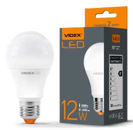  VIDEX LED 12W, E27, 3000K, 220V VL-A60e-12273    .   