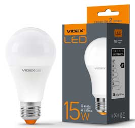  VIDEX LED 15W, E27, 4100K, 220V VL-A65e-15274    .   